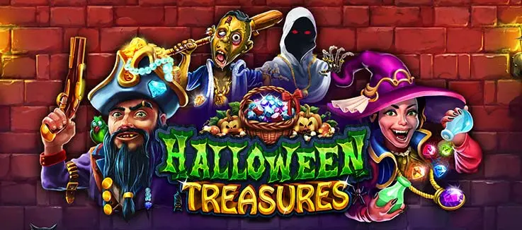 Jack-o-Lantern pumpkin for Halloween Treasures at SlotoCash online casino