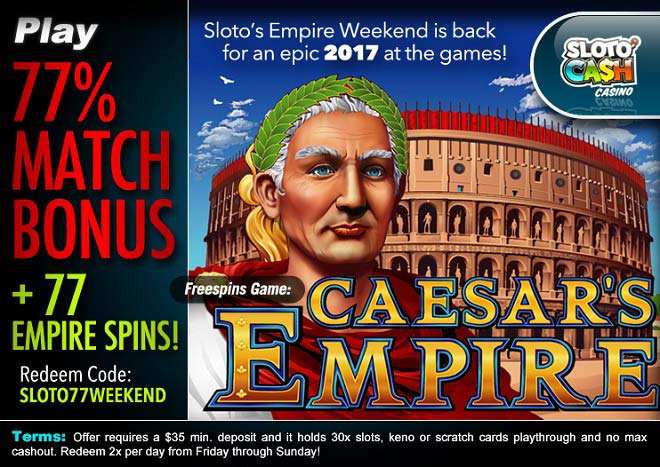 Sloto'Cash Weekend Free Spins