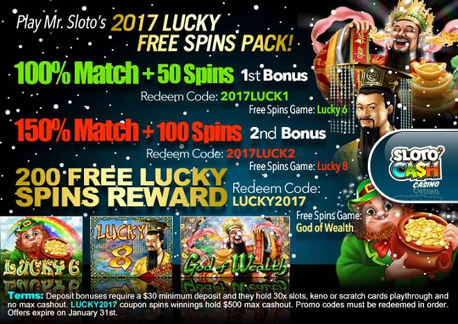 Sloto'Cash Free Spins