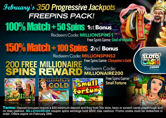 Sloto'Cash Free Spins